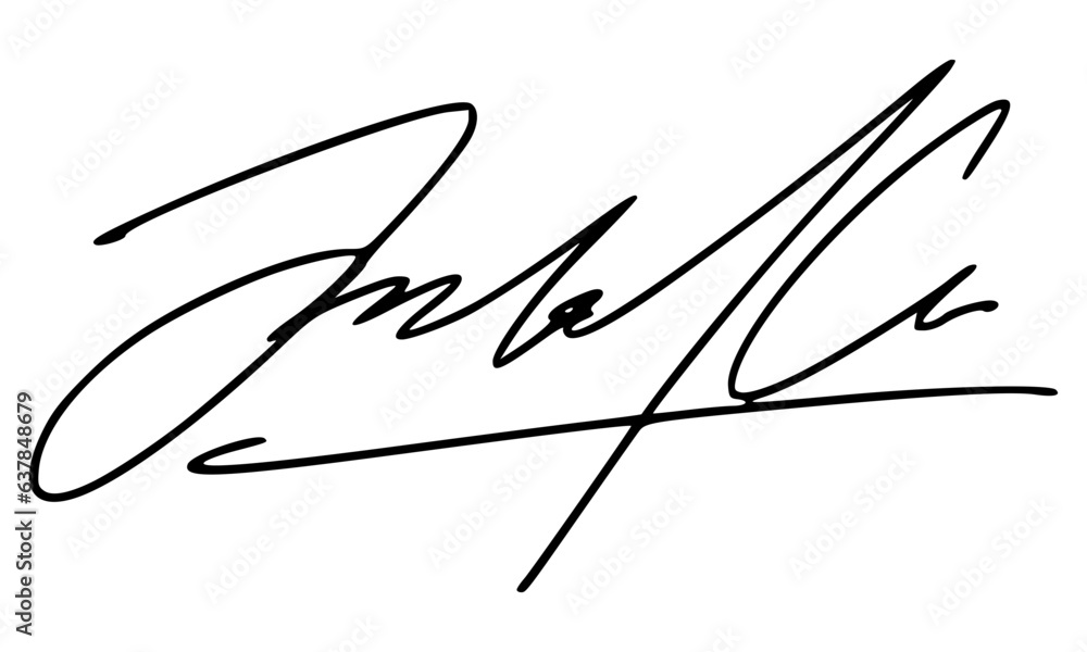 Abstract signature style with letter J for documents. Vector with transparent background. Abstract signature style with letter J for documents. Vector with transparent background.