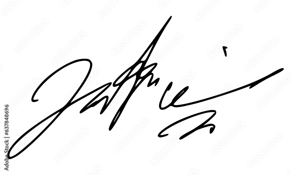 Abstract signature style with letter J for documents. Vector with transparent background. Abstract signature style with letter J for documents. Vector with transparent background.