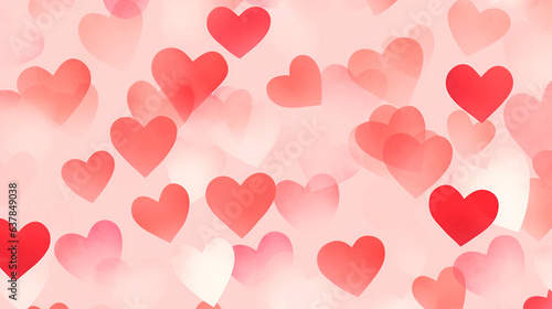 Heart bokeh background, valentine's day background.AI Generated