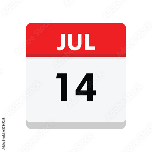 14 july icon with white background