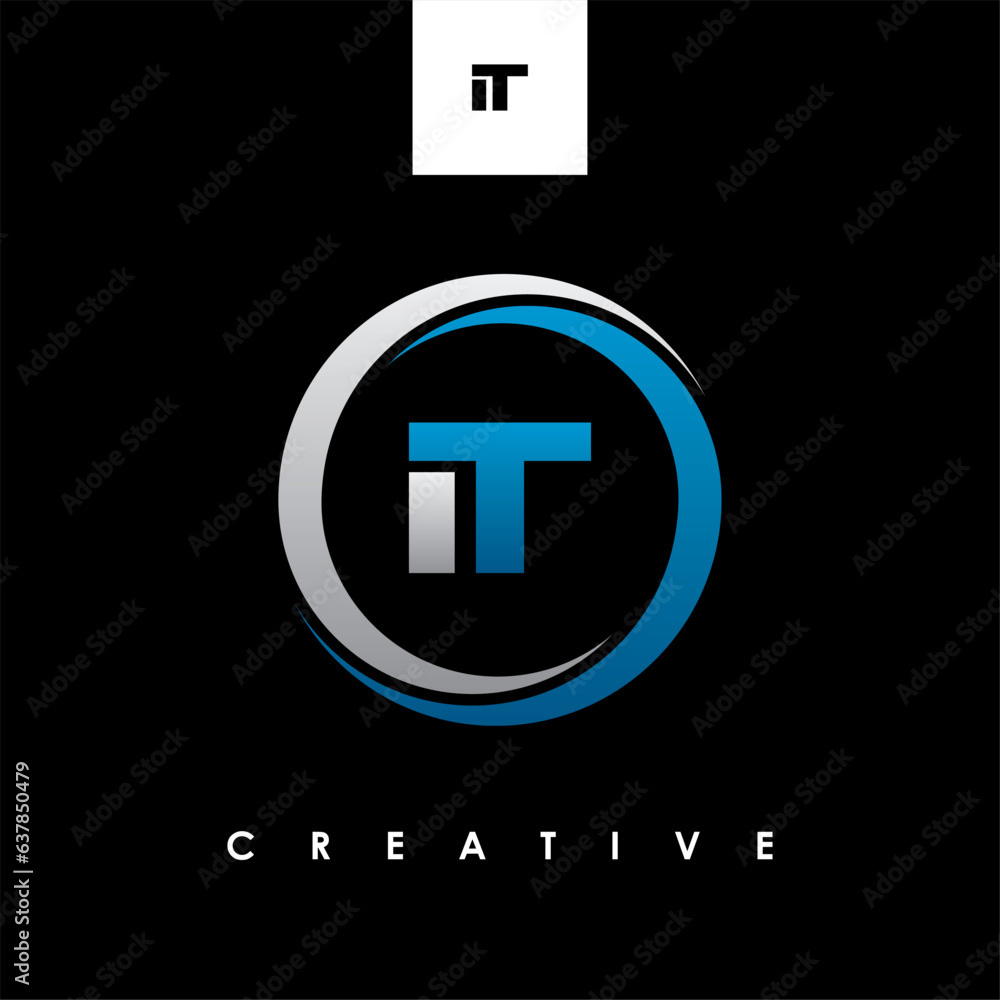 IT Letter Initial Logo Design Template Vector Illustration IT Letter Initial Logo Design Template Vector Illustration