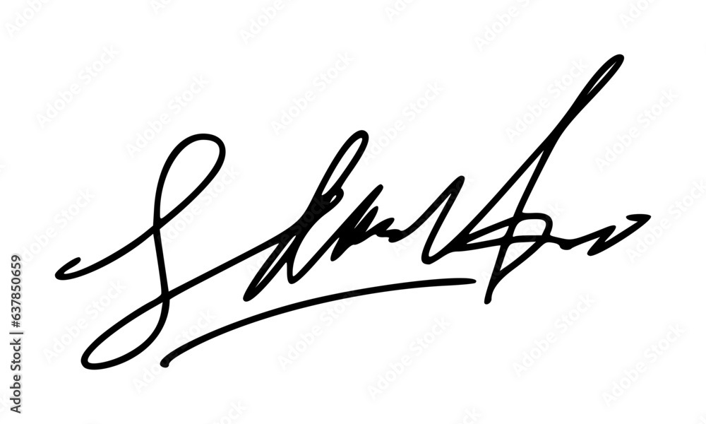 Abstract Signature Idea Starting With Letter S for Document. Vector with Transparent Background. Abstract Signature Idea Starting With Letter S for Document. Vector with Transparent Background.