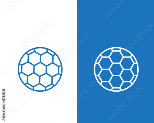 Soccer ball icon flat style illustration logo template