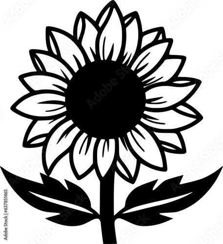 Sunflower - Minimalist and Flat Logo - Vector illustration