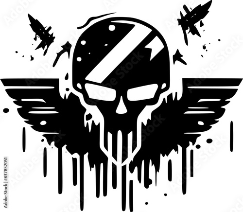 War | Minimalist and Simple Silhouette - Vector illustration