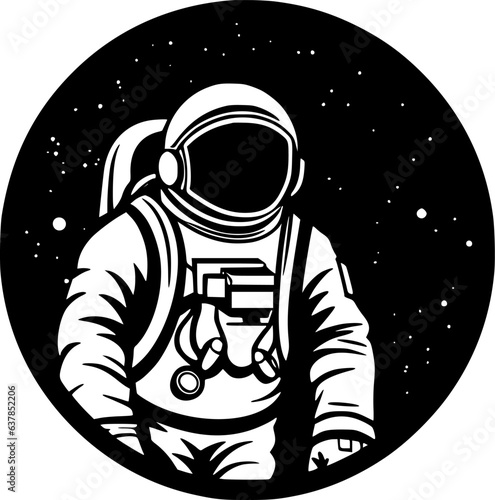 Astronaut - Minimalist and Flat Logo - Vector illustration