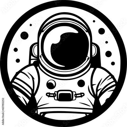 Astronaut - Minimalist and Flat Logo - Vector illustration