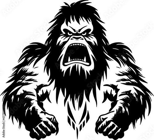 Bigfoot | Minimalist and Simple Silhouette - Vector illustration