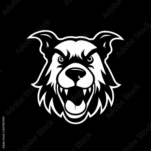 Dog - Black and White Isolated Icon - Vector illustration