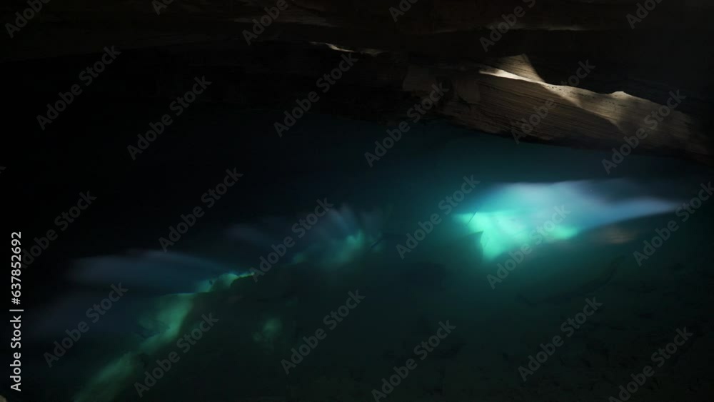 custom made wallpaper toronto digitalMysterious Cave Interior Illuminated by Rays of Light Video in HLG Format