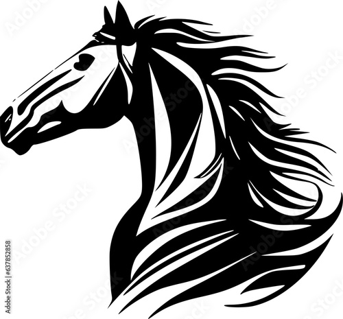 Horse | Minimalist and Simple Silhouette - Vector illustration