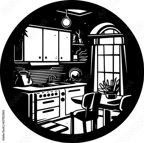 Wallpaper Mural Kitchen - High Quality Vector Logo - Vector illustration ideal for T-shirt graphic Torontodigital.ca