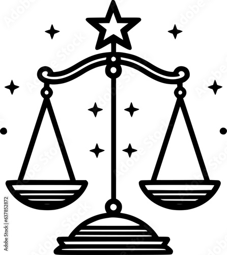 Justice - High Quality Vector Logo - Vector illustration ideal for T-shirt graphic