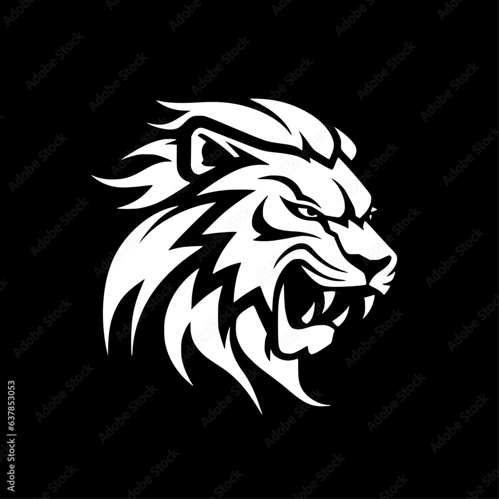 Lion | Minimalist and Simple Silhouette - Vector illustration Lion | Minimalist and Simple Silhouette - Vector illustration