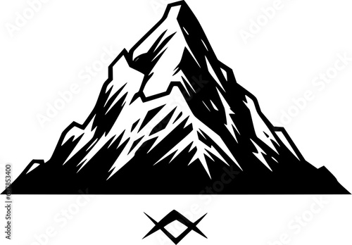 Mountain Range | Minimalist and Simple Silhouette - Vector illustration