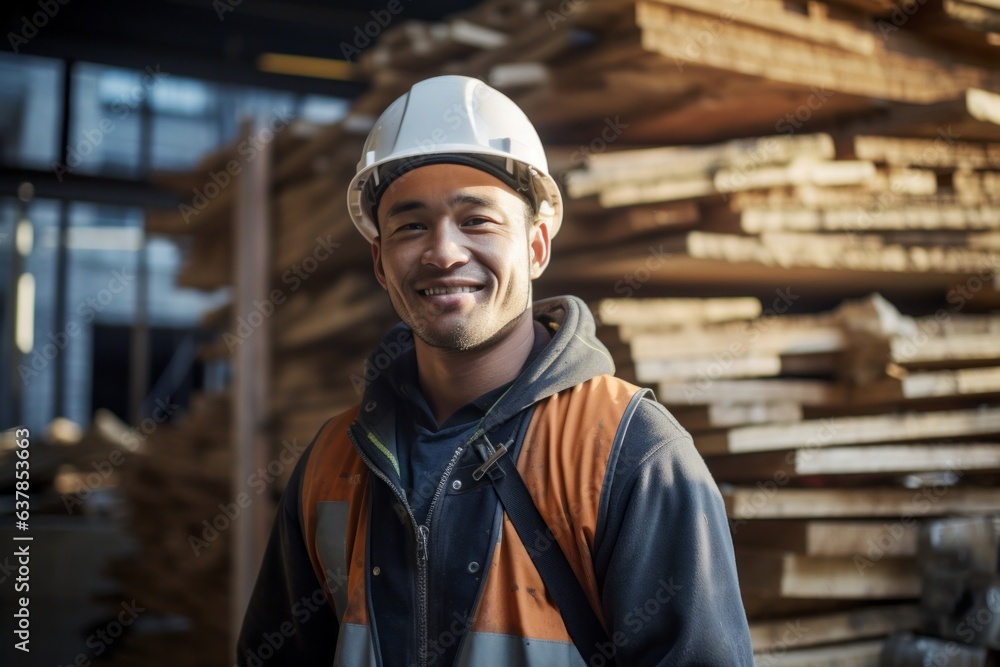 Natural and portrait of a civil engineer on a construction site Natural and portrait of a civil engineer on a construction site