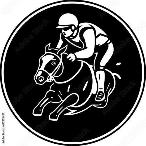 Racing - Minimalist and Flat Logo - Vector illustration