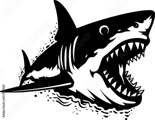 Shark - High Quality Vector Logo - Vector illustration ideal for T-shirt graphic