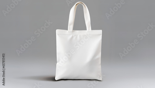 Sleek Sophistication: White Fabric Bag Mock-Up" 