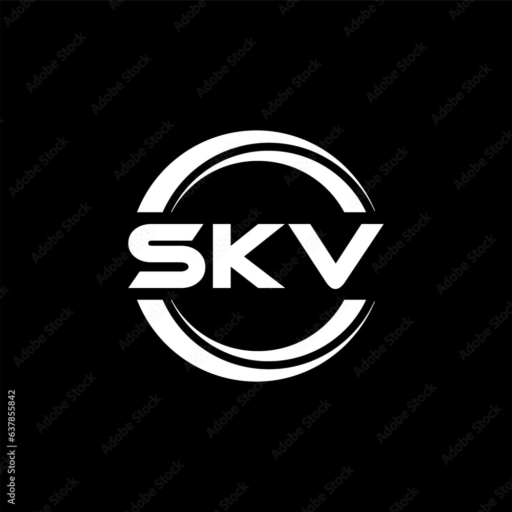 SKV letter logo design with black background in illustrator, vector logo modern alphabet font overlap style. calligraphy designs for logo, Poster, Invitation, etc. SKV letter logo design with black background in illustrator, vector logo modern alphabet font overlap style. calligraphy designs for logo, Poster, Invitation, etc.