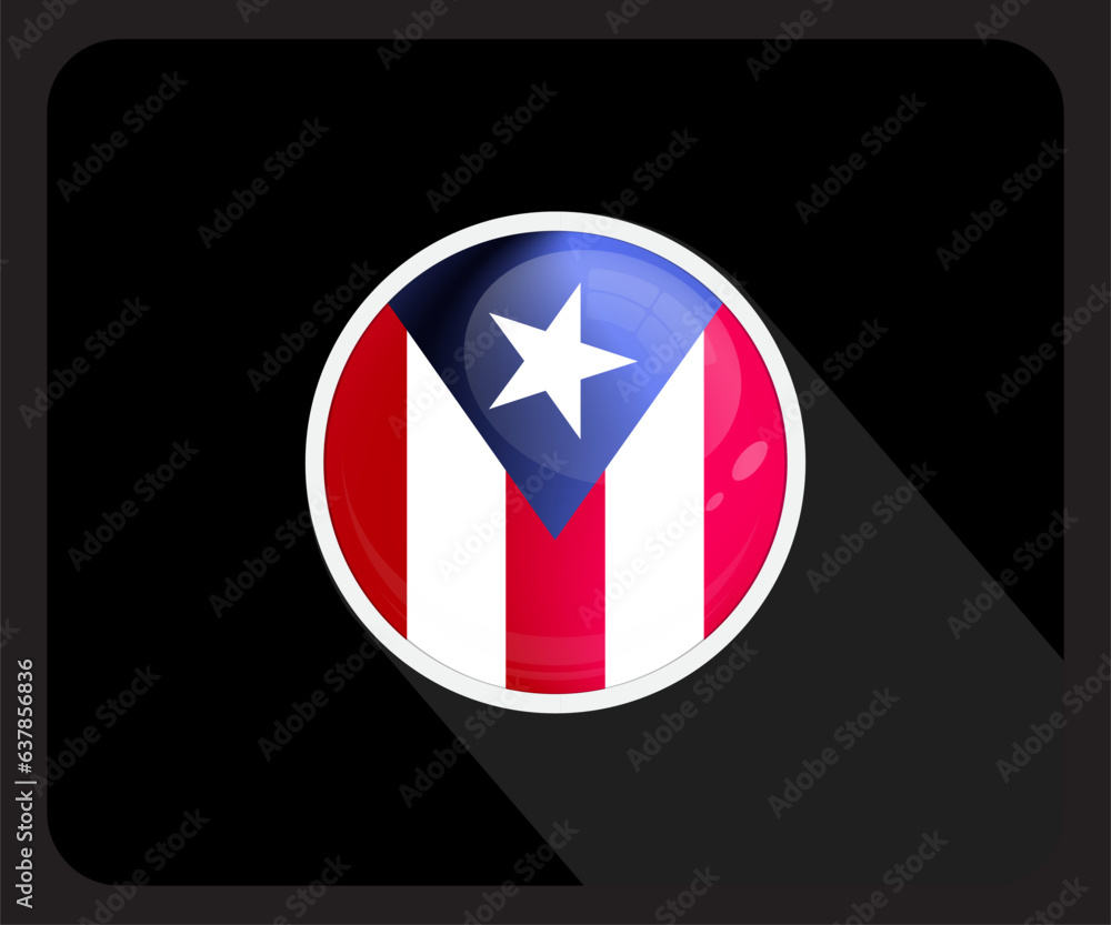 Puerto Rico Flag Luminous Round Icon on black background
Puerto Rico Flag Luminous Round Icon on black background