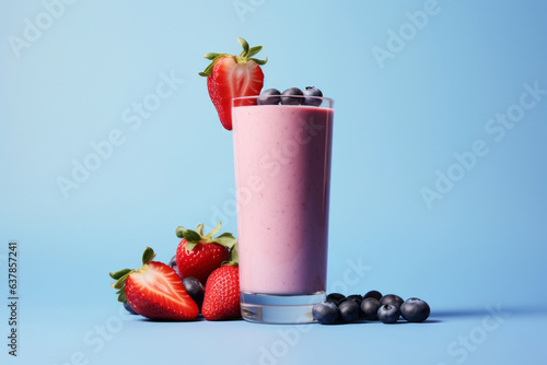 strawberry and blueberry smoothie.