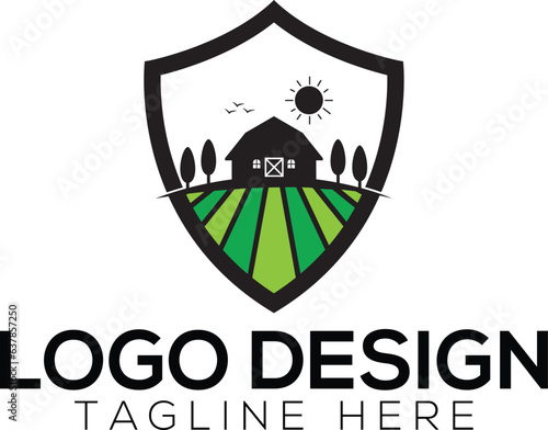 Farm shield logo design