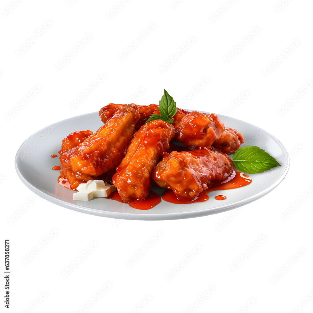 Buffalo Wings served in a beautiful plate Buffalo Wings served in a beautiful plate
