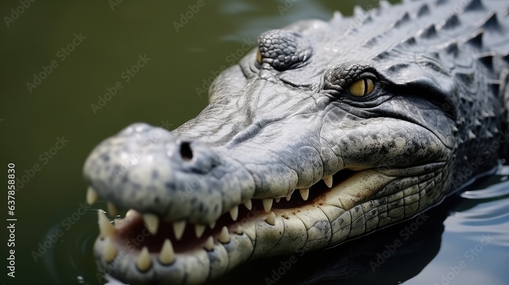 Obraz premium Crocodile in the water.