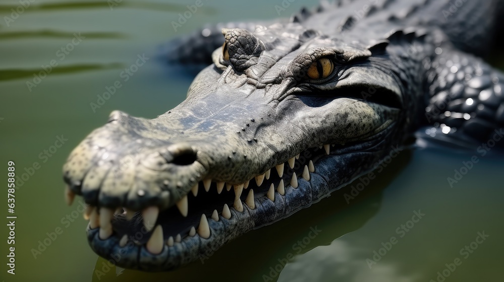 Obraz premium Crocodile in the water.