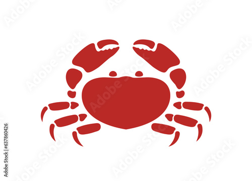 red crab logo, eps 10 format	