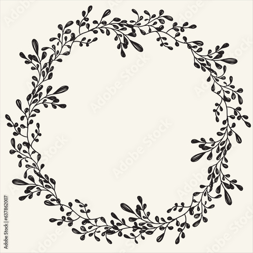 Vintage wedding frame with lilac flower, leaves. Wedding ornament concept. Floral poster, invite. Vector decorative greeting card, invitation design background