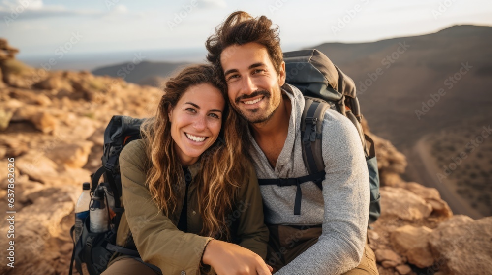 couple in a desert couple in a desert