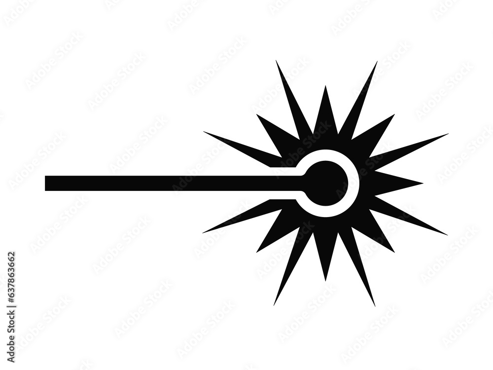 laser beam flat vector icon for apps and websites.laser spark graphic vector icon