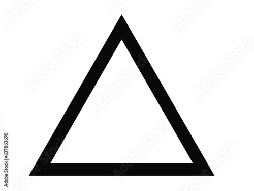 upward triangle arrow or pyramid line vector icon for apps and websites.Triangle Icon. 