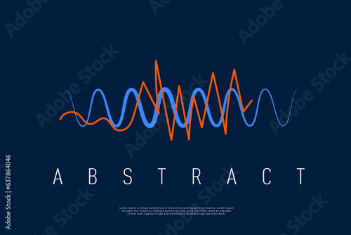 3D Pattern Wave Line for Party, Disco, Club Invitation, Festival Poster, Flyer, Advertising. Background Sound Vibrate Wave Rhythm. Digital Audio Soundwave. Vector Illustration