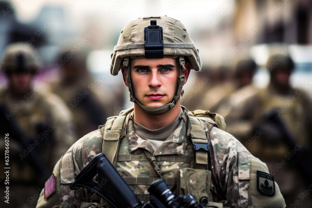 Defenders of Freedom: US Soldiers at the Ready Defenders of Freedom: US Soldiers at the Ready