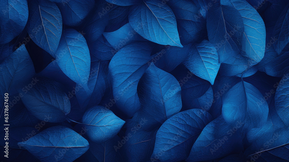 Fototapeta premium Sapphire Leafy Symphony