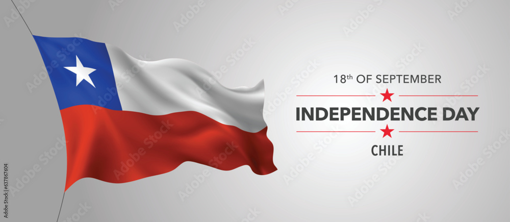 Chile happy independence day greeting card, banner with template text vector illustration Chile happy independence day greeting card, banner with template text vector illustration
