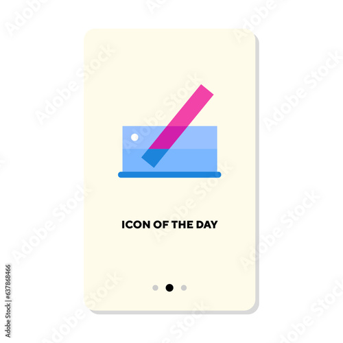 Litmus test on white background. Chemical reagent cartoon illustration. Chemistry and experiment concept. Vector illustration symbol elements for web design and apps