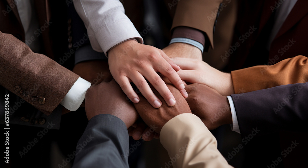 close up of business people shaking hands