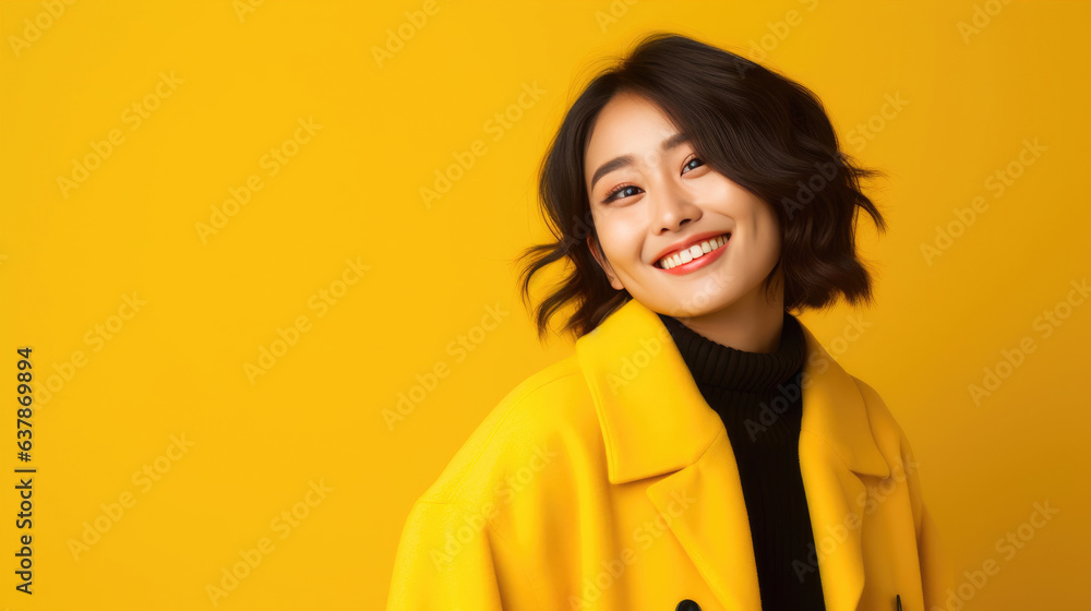 Japanese Fashion Model with a Playful Grin Japanese Fashion Model with a Playful Grin