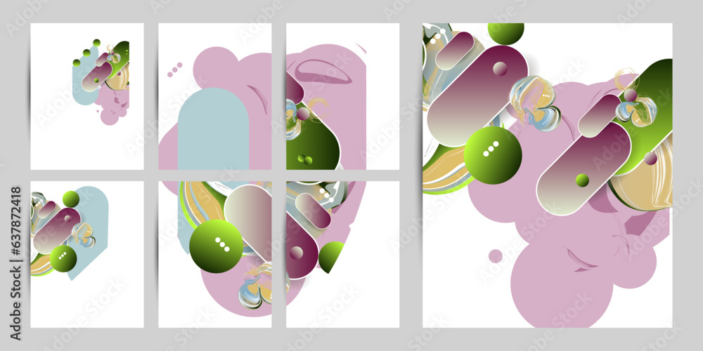 New squircles trendy yar Set geometric colors Abstract 3D eps 10. Flowing and liquid abstract gradient background Risoprint. vector design New squircles trendy yar Set geometric colors Abstract 3D eps 10. Flowing and liquid abstract gradient background Risoprint. vector design