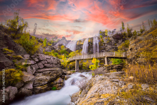 Tortum Waterfall  located in Erzurum  Turkey  is one of the largest waterfalls in the country.