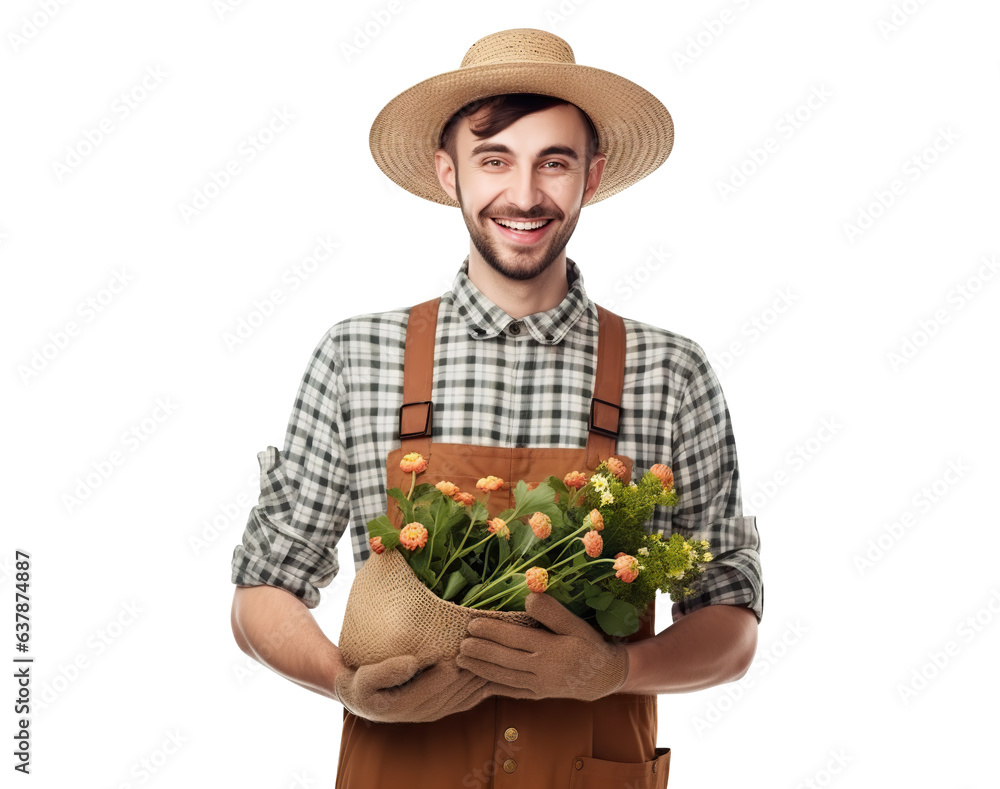 Happy gardener, cut out
