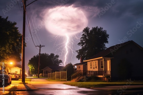 ball lightning captured during a thunderstorm