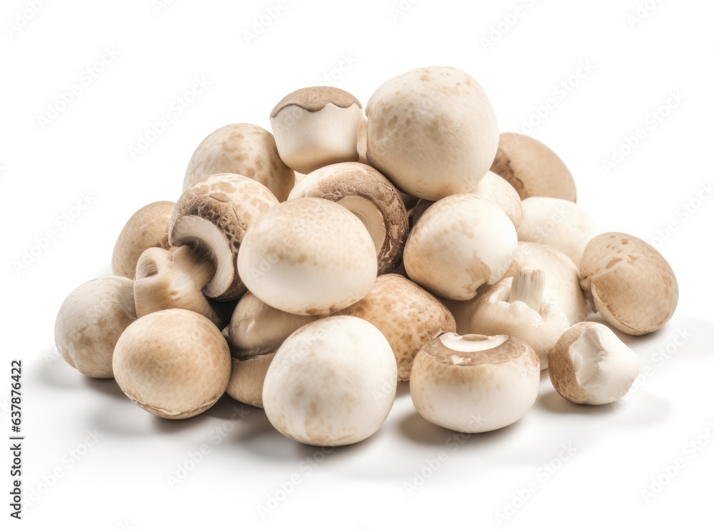 Milk mushrooms on a white background