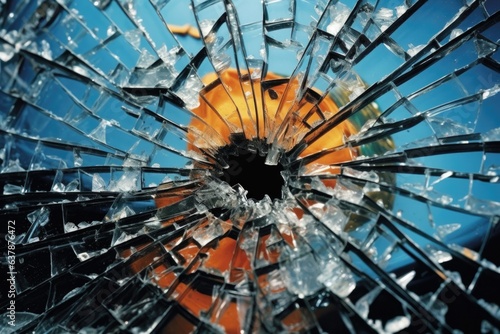 close-up of shattered car windshield after crash test © Alfazet Chronicles