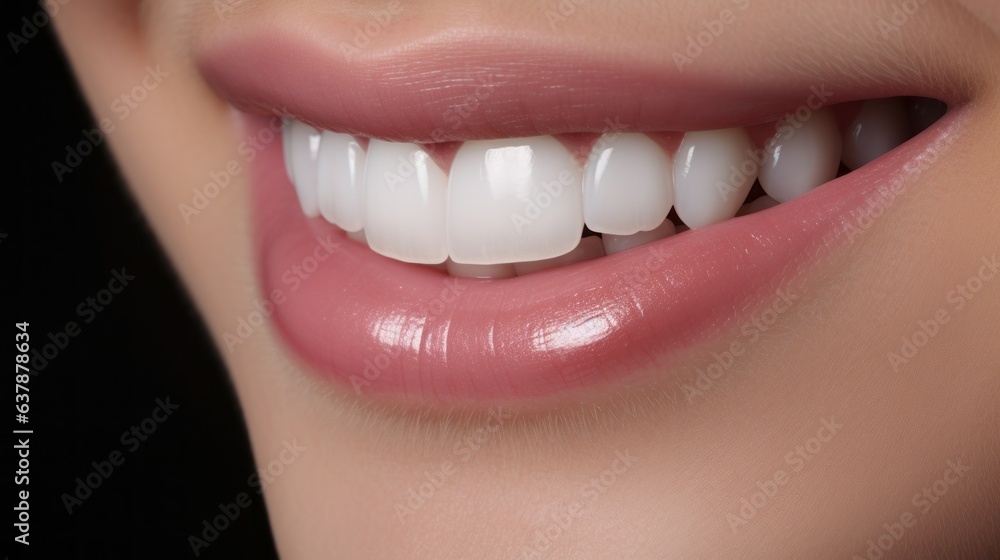 Close up of woman smile Close up of woman smile
