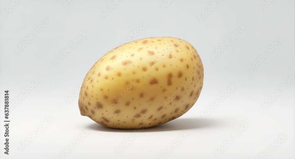 Potato in front of white background. Generative AI. Potato in front of white background. Generative AI.